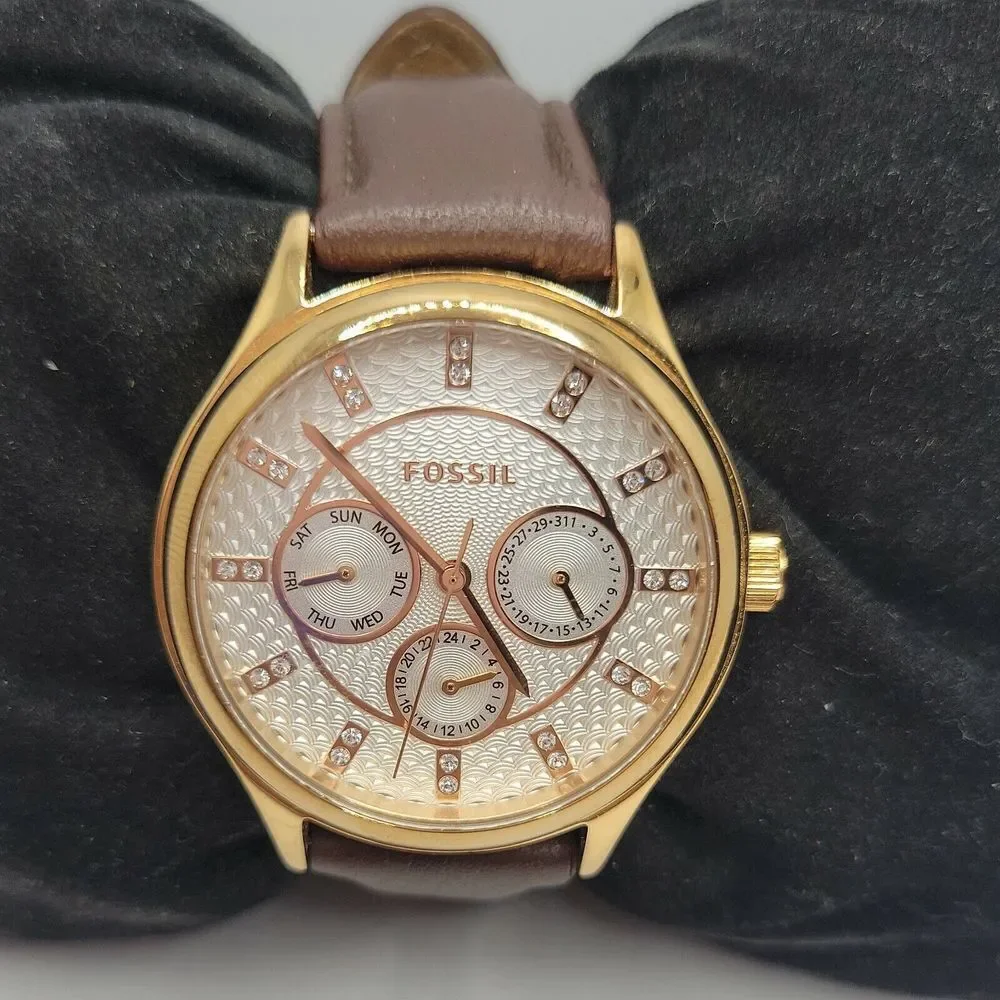 Fossil Modern Sophisticate BQ1567 Women's Brown Leather Analog Dial Watch DE403